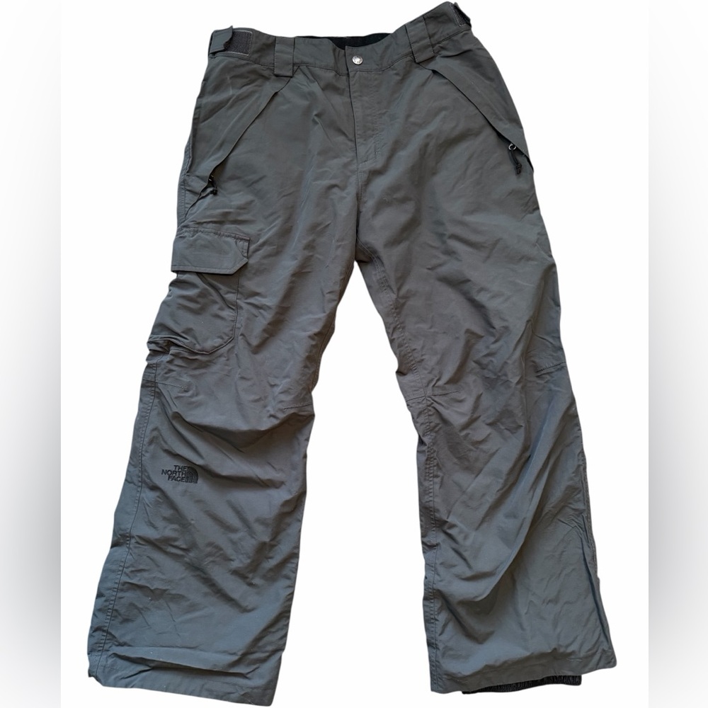 The North Face Snow Pants Mens Large Black Logo Lined Skiing Snowboarding Hyvent